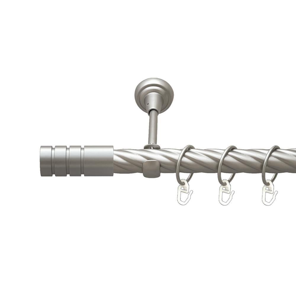 Карниз металевий Orvit Модуло однорядний відкритий/скручена труба/кільце металеве Сатин 25 мм 160 см (00-00026145)