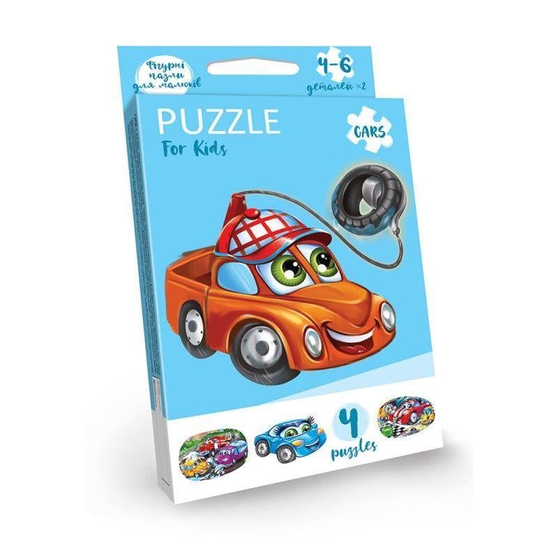 Пазли дитячі розвиваючі Danko Toys PFK-05-12, 2 Машинка (RLT15924s18129)