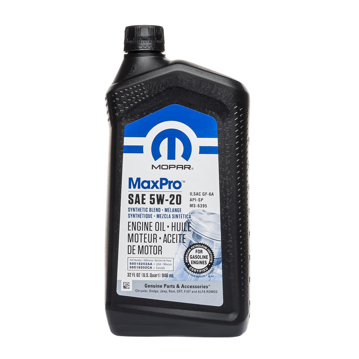 Масло моторное Chrysler MOPAR MaxPro 5W-20 0,946л