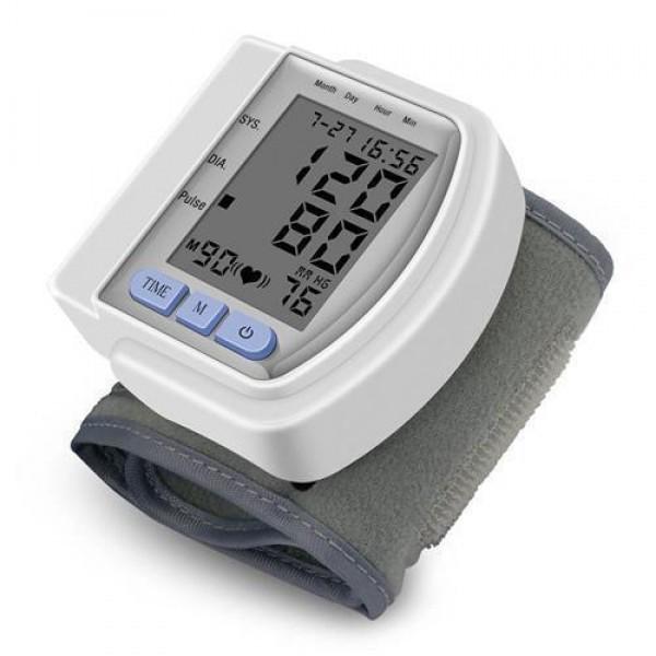 Тонометр электронный напульсный на запястье на батарейках Blood Pressure Monitor CK 102S