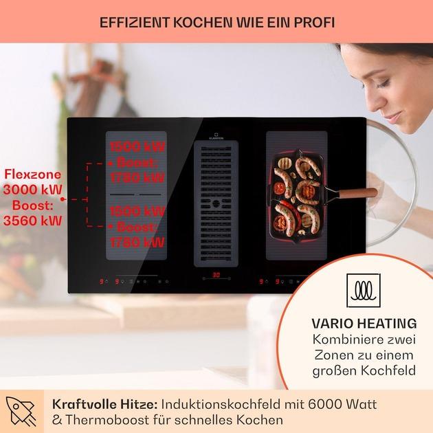 Плита індукційна з витяжкою KLARSTEIN Full House DownAir System (10039858) - фото 4 Плита індукційна з витяжкою KLARSTEIN Full House DownAir System (10039858) - фото 4