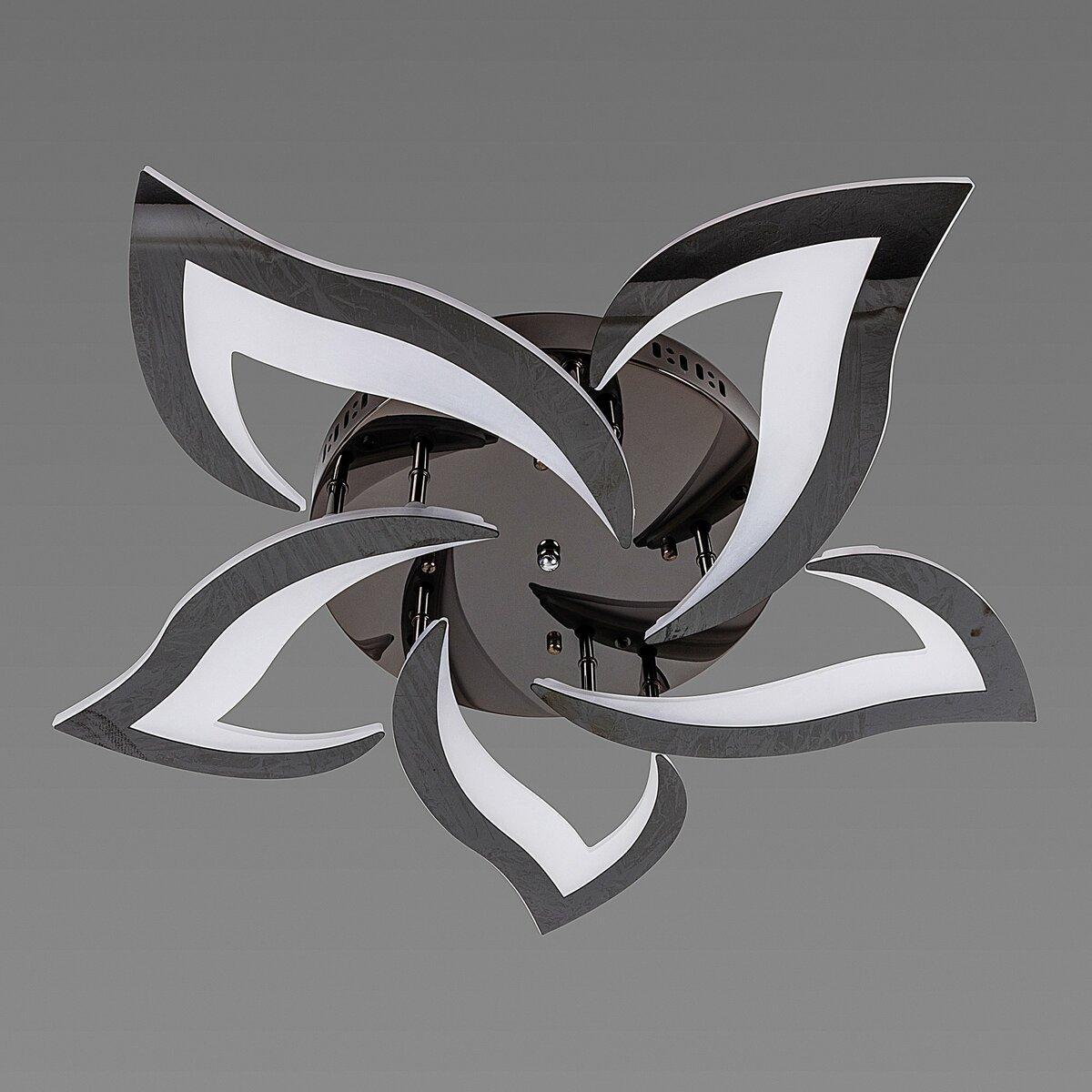 Люстра светодиодная Sirius на пять плафонов 90W 3000-6500К Темный хром (LI8845/5A DARK CHROME 90W)