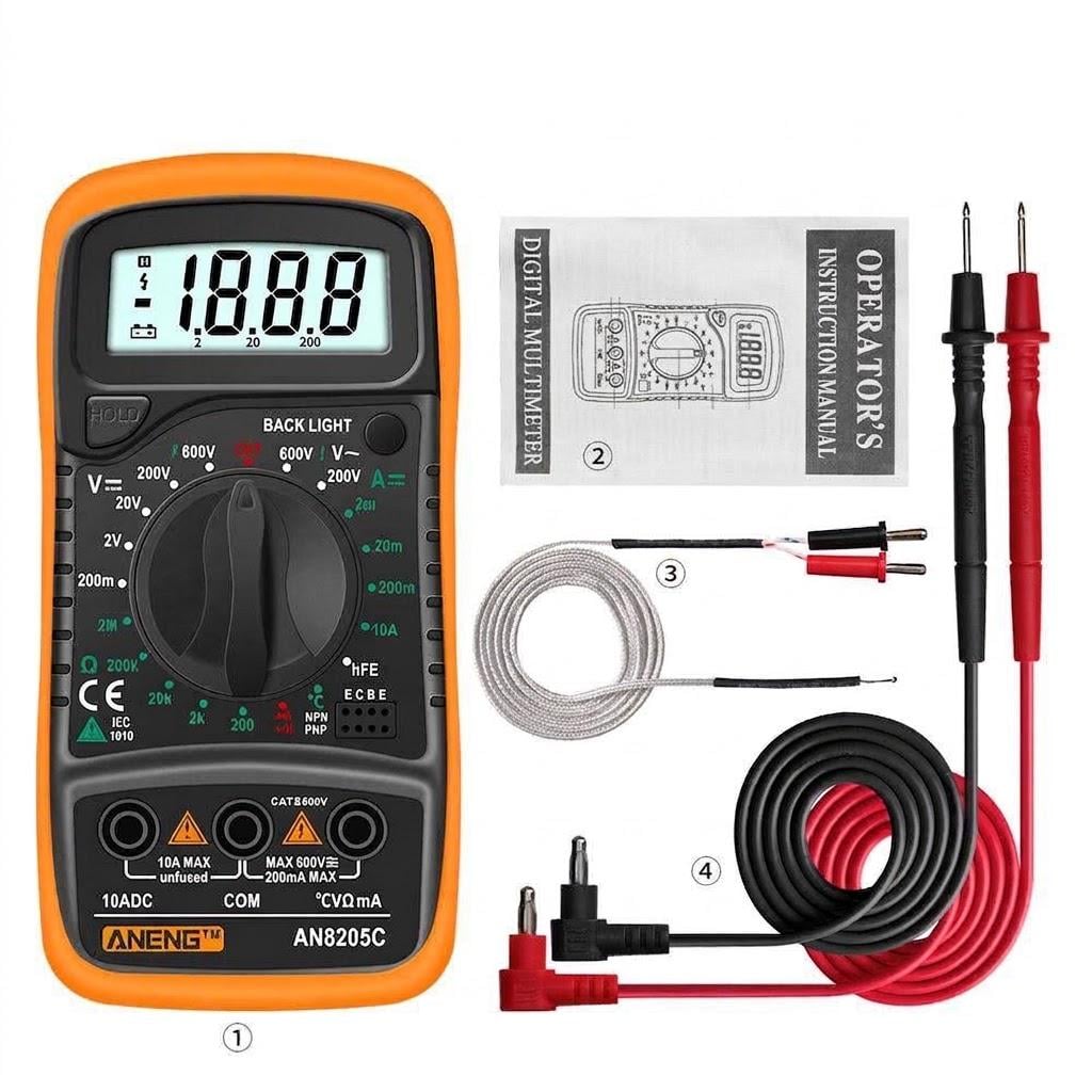 Мультиметр Aneng AN8205C Orange щупы термопара (2518208353) Мультиметр Aneng AN8205C Orange щупы термопара (2518208353)