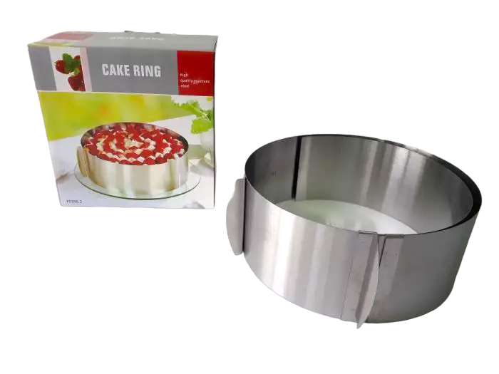 Кольцо раздвижное кондитерское Cake Ring регулируемое нержавеющая сталь 16-30 см