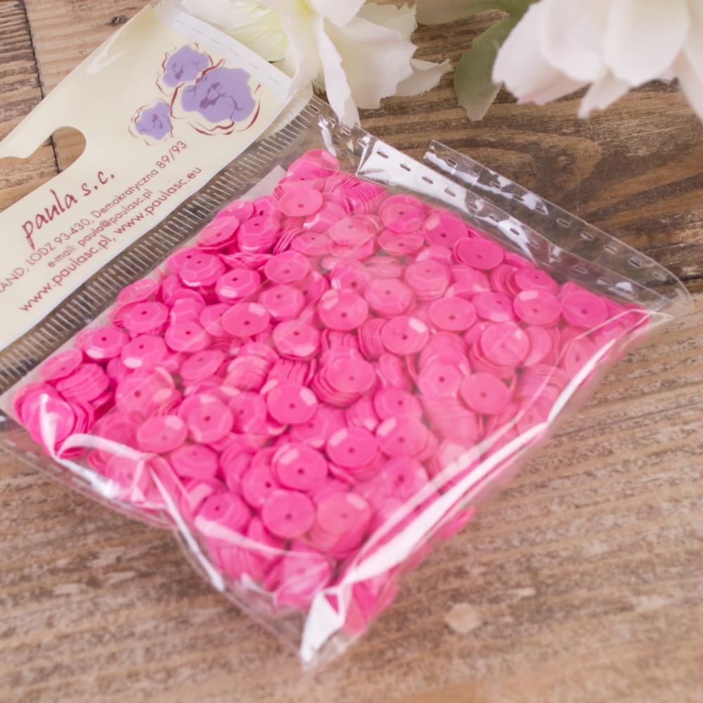Пайетка круглая Ярко-розовый (2399-9)