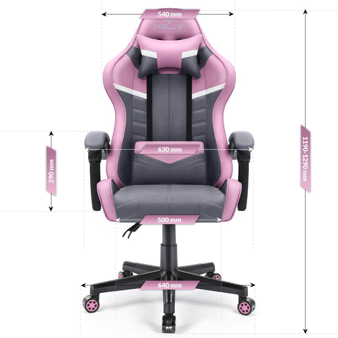 Компьютерное кресло Hell's Chair HC-1004 Pink/Grey - фото 7