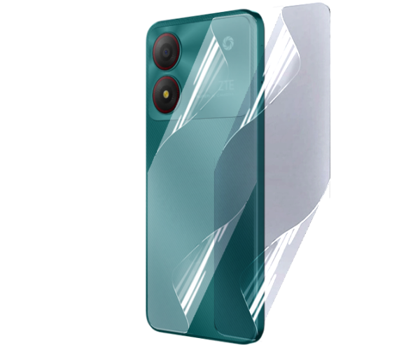 Противоударная гидрогелевая пленка Hydrogel Film для ZTE Blade A34 на заднюю панель, Transparent