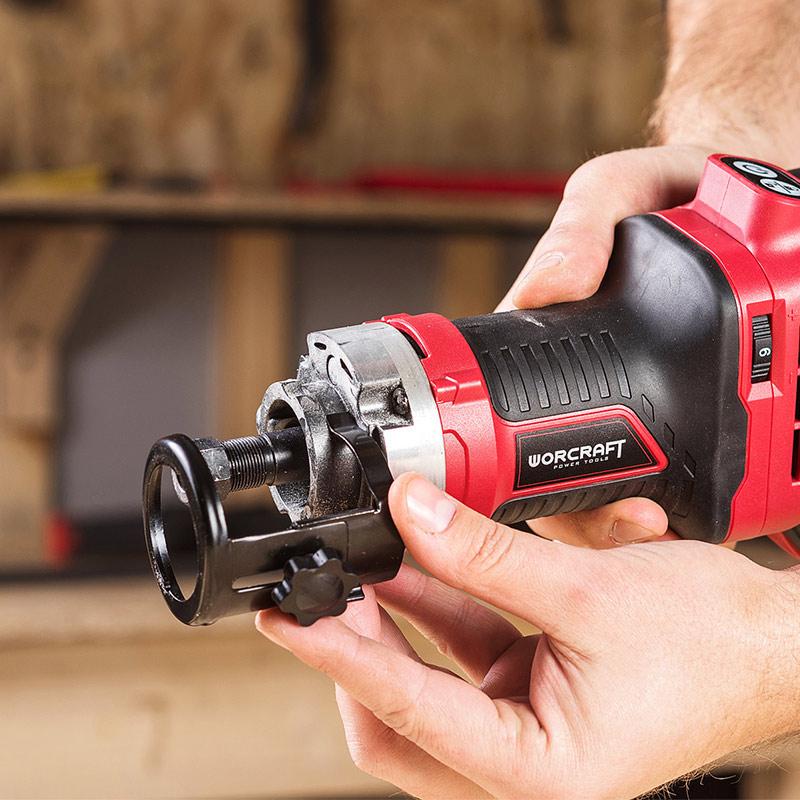 Фрезер по дереву акумуляторний безщітковий Worcraft CER-S20LiB з акумулятором 4A і зарядним 20В (43178) - фото 10 Фрезер по дереву акумуляторний безщітковий Worcraft CER-S20LiB з акумулятором 4A і зарядним 20В (43178) - фото 10