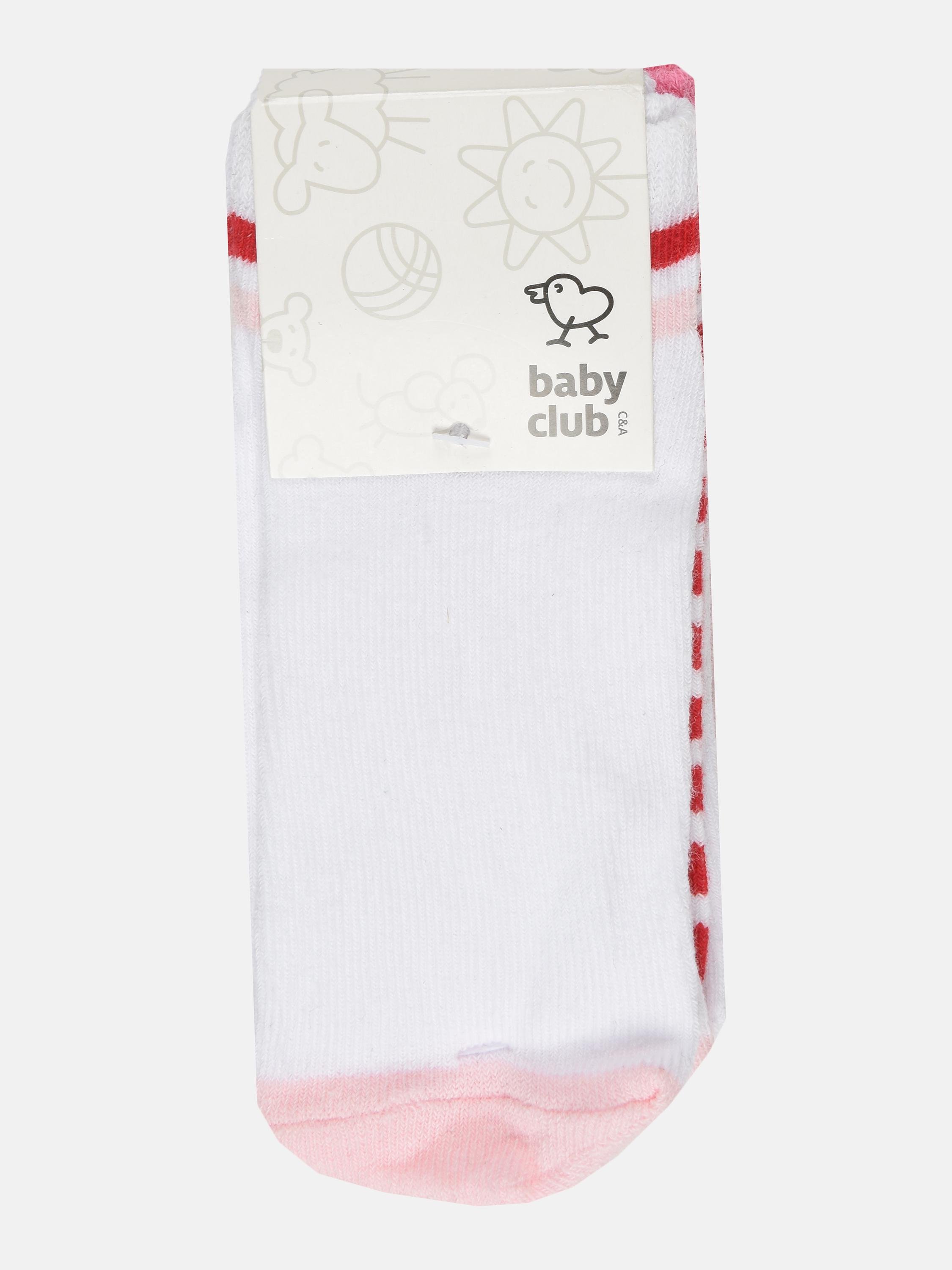 Носки C&A р. 21-23 5 пар Бело-розовый (3181279892701)