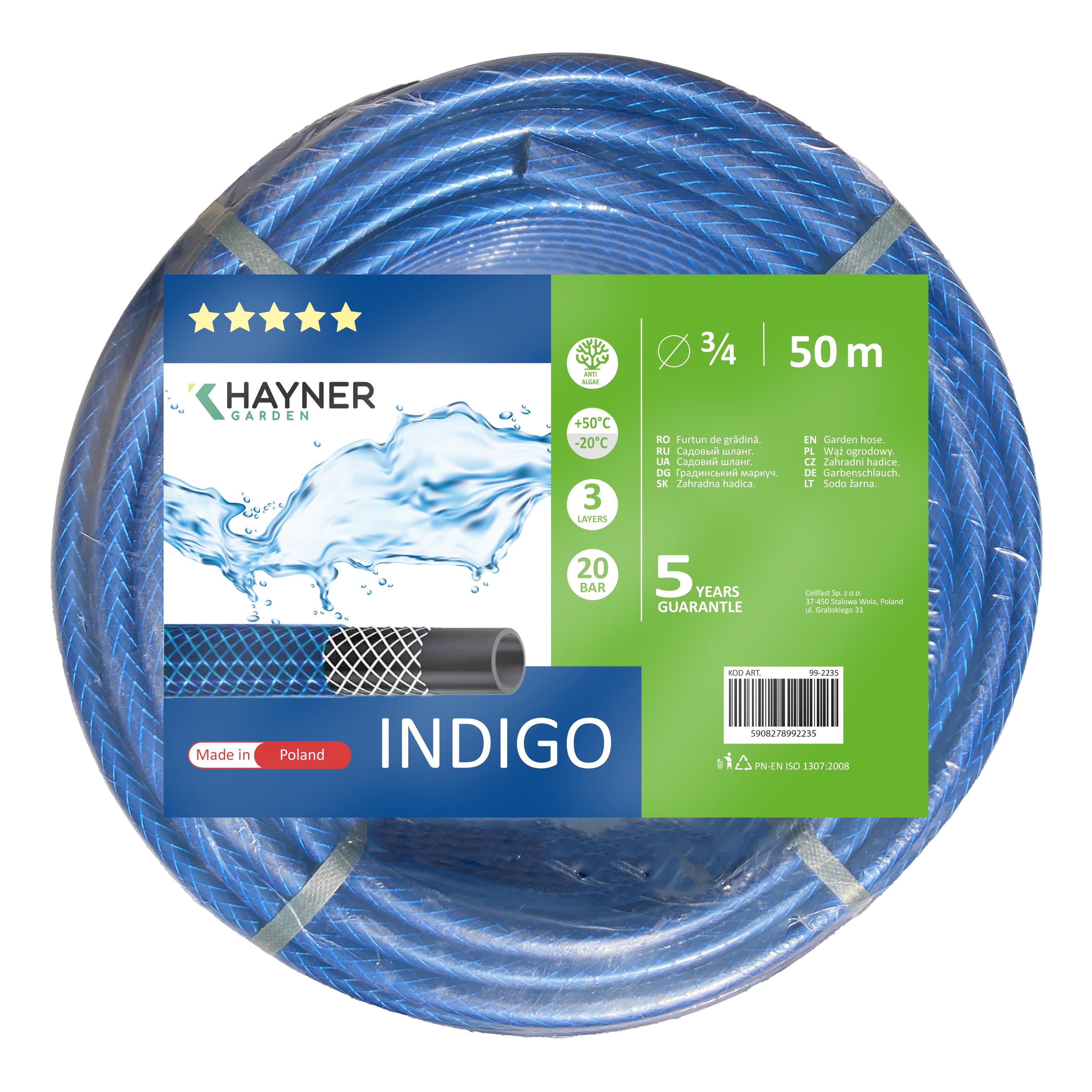 Шланг поливочный Khayner Garden 3/4" 50 м до 20 бар Синий (99-2235)