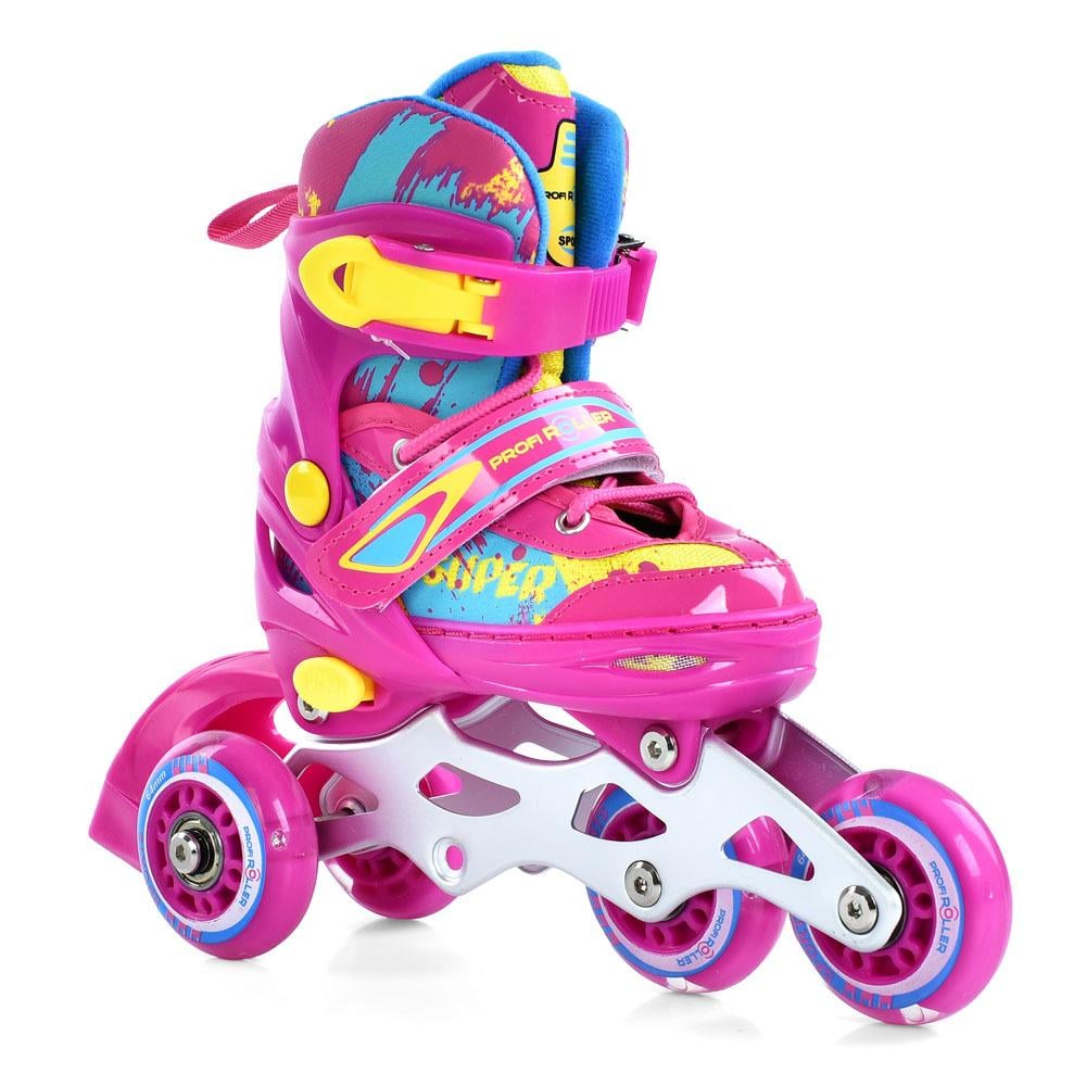 Ролики детские раздвижные Profi A4149-хS-P р. 27-30 - фото 4