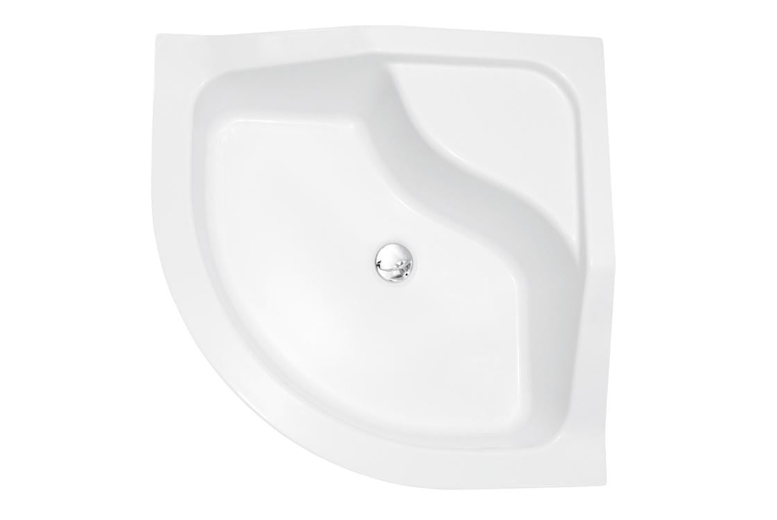 Душевой поддон Besco OLIVER-2 полукруглый акриловый с высоким сиденьем 90х90х28 см (1246722055)