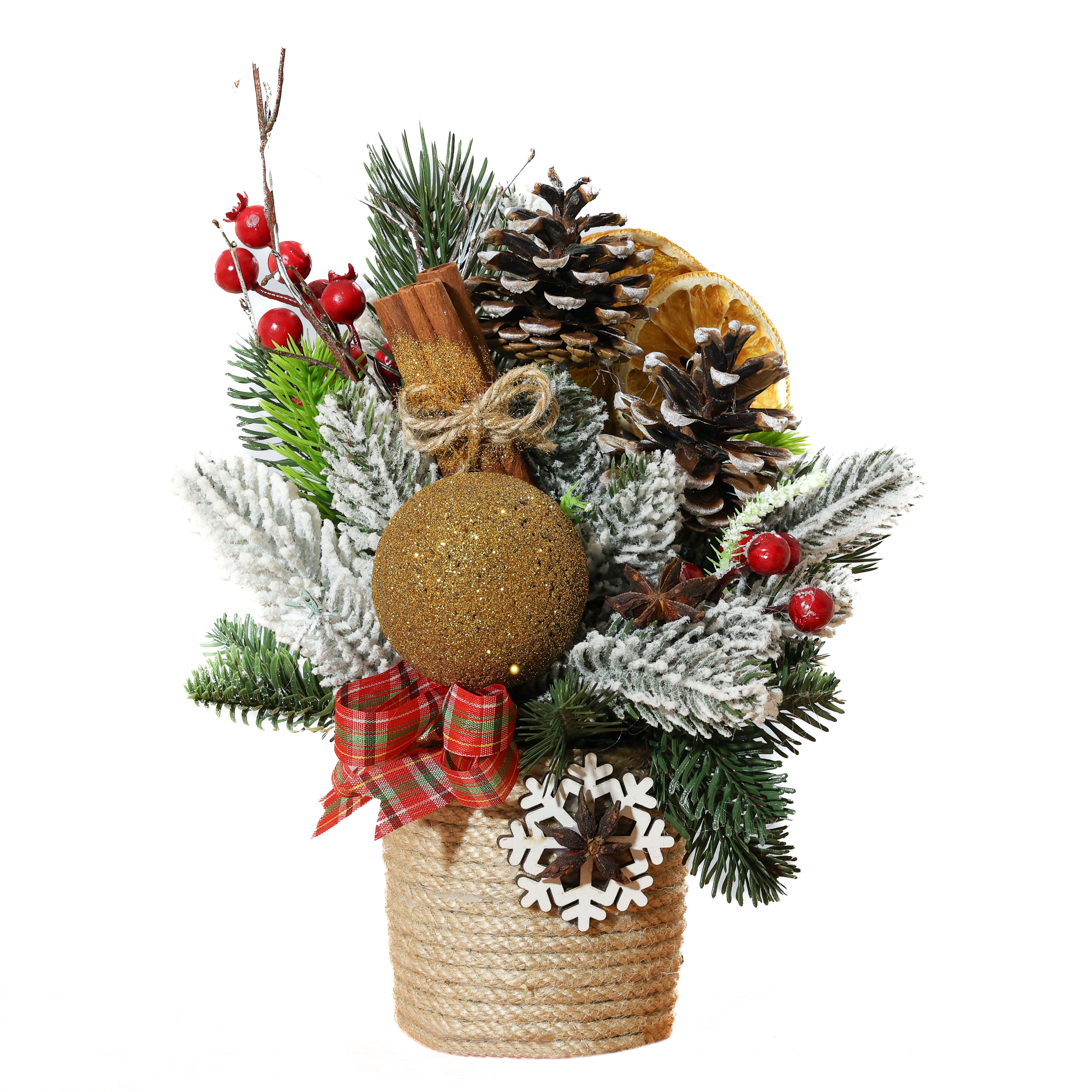 Новогодняя композиция GALA DECOR из веревки шишек и ягод 20х25 см (К2520Б) - фото 2 Новогодняя композиция GALA DECOR из веревки шишек и ягод 20х25 см (К2520Б) - фото 2