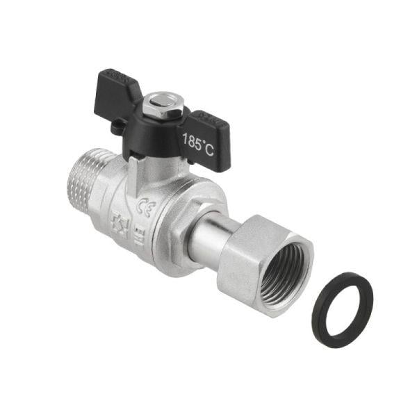 Кран прямий з накидною гайкою Raftec PN40 ВЗ 3/4' метелик (PRBM2)