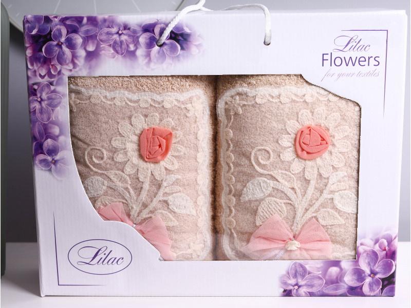 Набір махрових рушників Lilac 2 шт. Бежевий (DR009022)