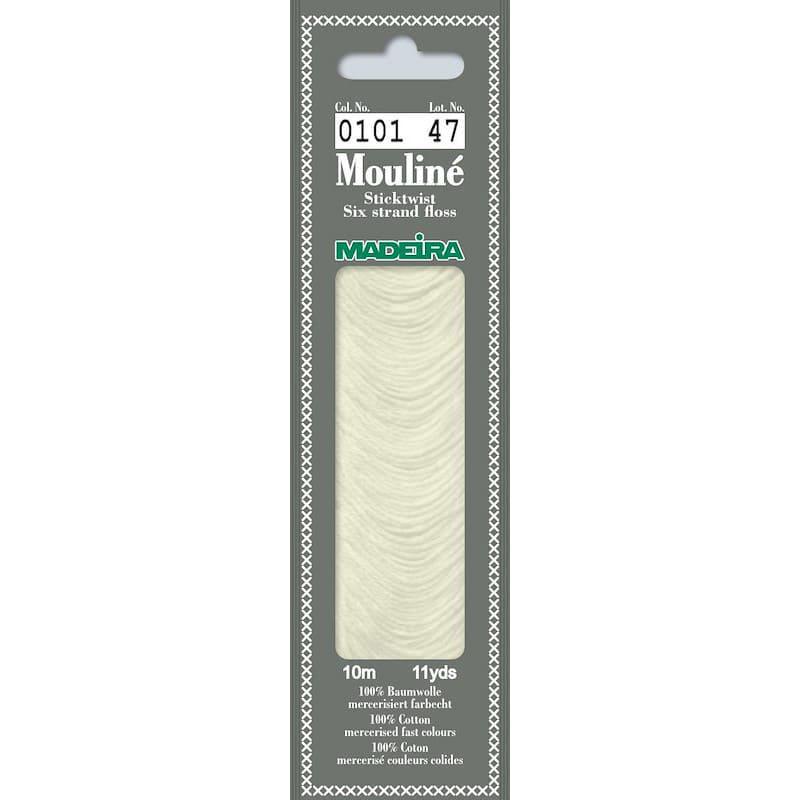 Нитки мулине Madeira 0101 Mouline Кремовый
