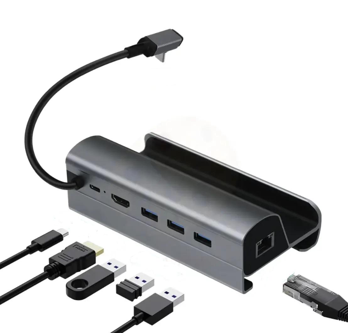 Док-станція VKTECH HC86 6в1 для Steam Deck LAN/HDMI/USB - фото 4 Док-станція VKTECH HC86 6в1 для Steam Deck LAN/HDMI/USB - фото 4
