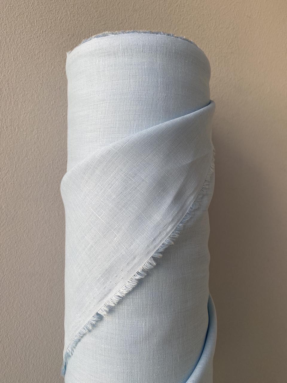 Тканина LINEN PLUS 100% льон 143 см 1347 Світло-блакитний - фото 1 Тканина LINEN PLUS 100% льон 143 см 1347 Світло-блакитний - фото 1