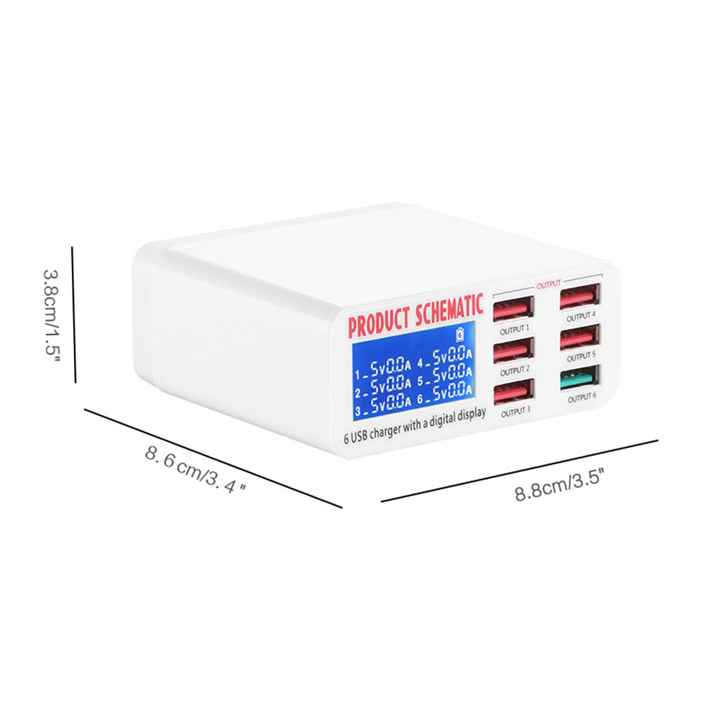 Зарядная станция на 6 USB портов Digital Lion MCS-06 c дисплеем 40W - фото 4