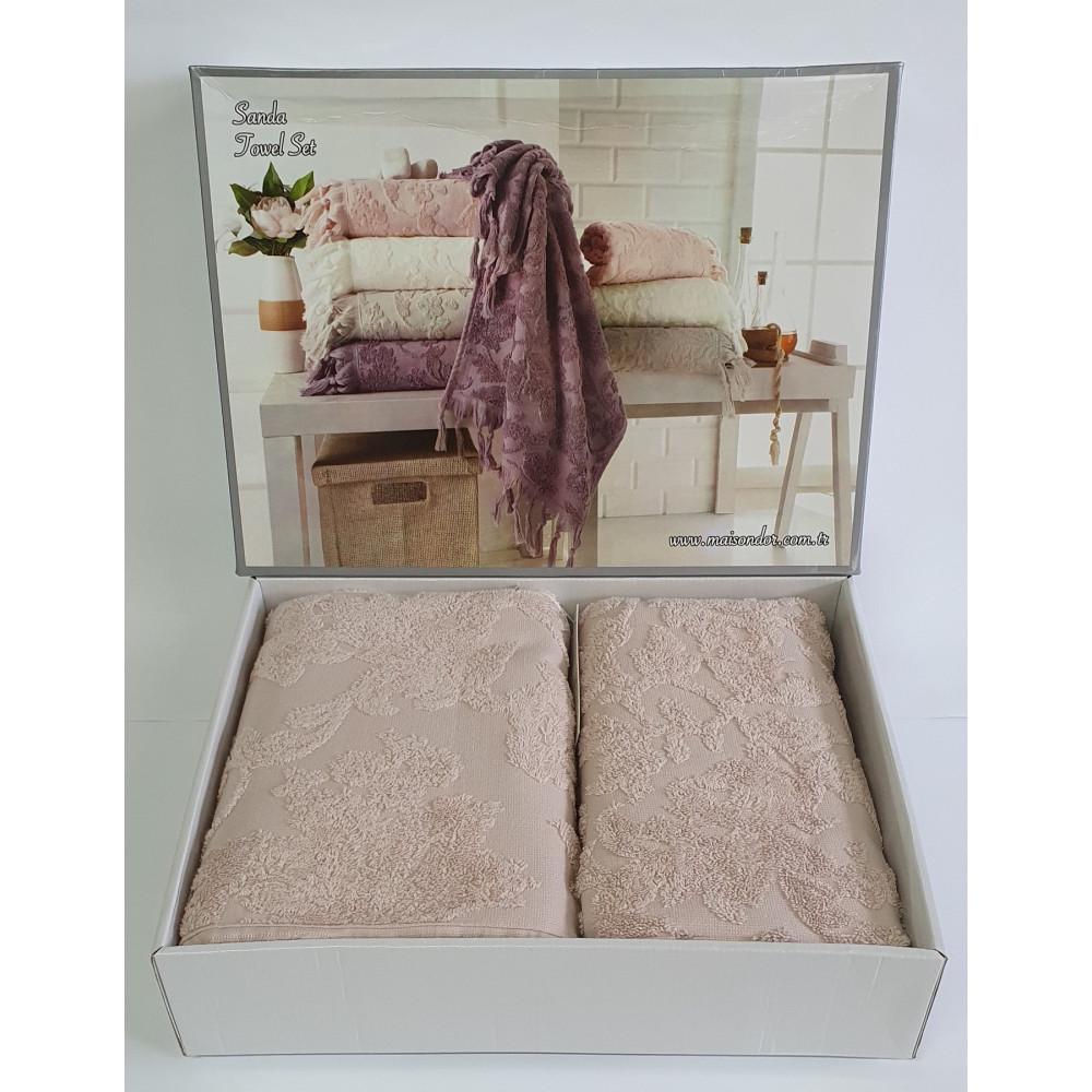 Набор полотенец Maison D'or Sanda Rose 50х100/85х150 см Пыльный розовый