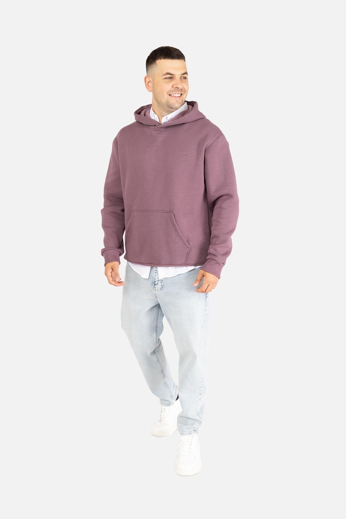 Худи мужское ЦБ-00254618 р. 48 Фиолетовый (SKT001004943) - фото 2
