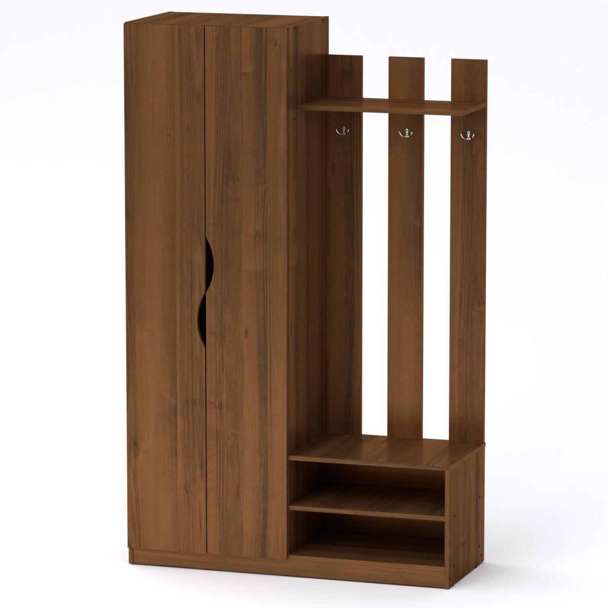 Передпокій Компаніт Nina 1202х464х1950 мм Горіх екко (28410850) - фото 1 Передпокій Компаніт Nina 1202х464х1950 мм Горіх екко (28410850) - фото 1