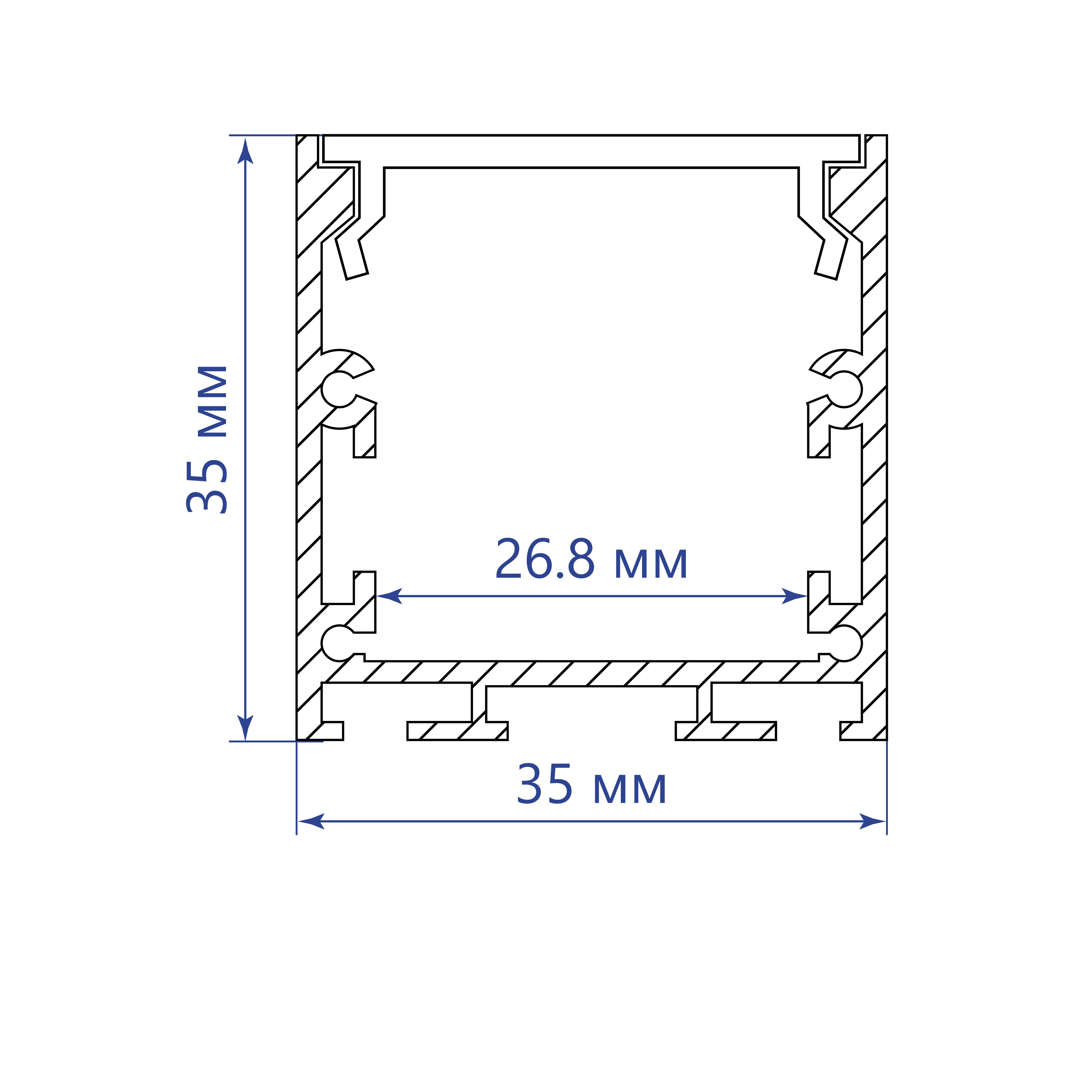 Профіль для світлодіодної стрічки Feron CAB256 - фото 7 Профіль для світлодіодної стрічки Feron CAB256 - фото 7