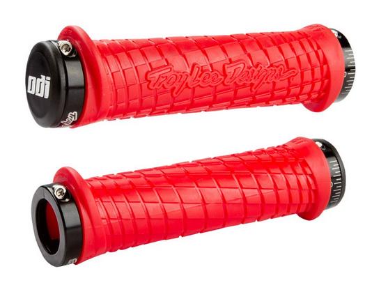 Грипсы ODI Troy Lee Designs Signature MTB Lock-On Bonus Pack Red/Black Clamps (D30TLR-B) - фото 1