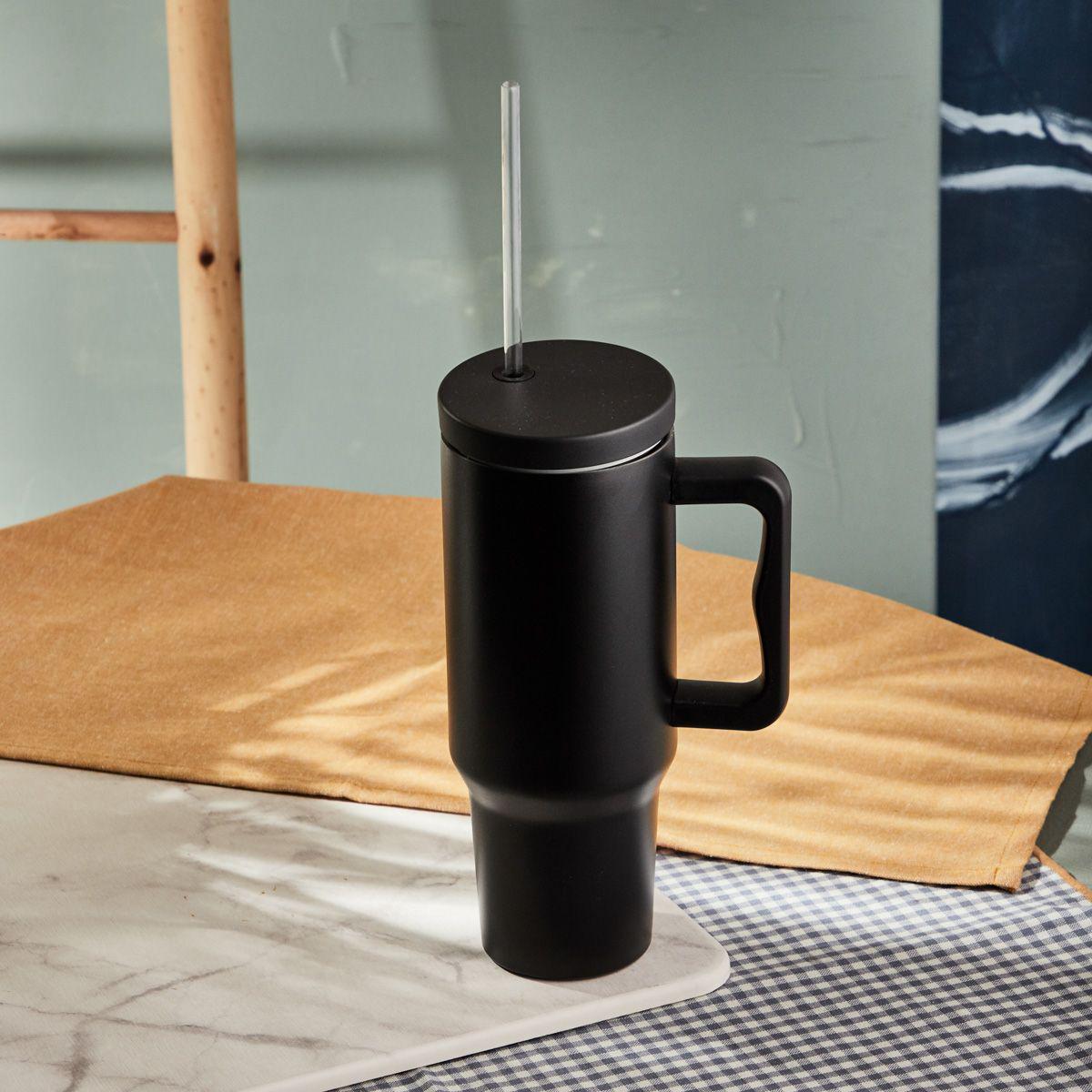 Термокружка с трубочкой Homla LUZZY 1,2 л Черный (234112) - фото 4