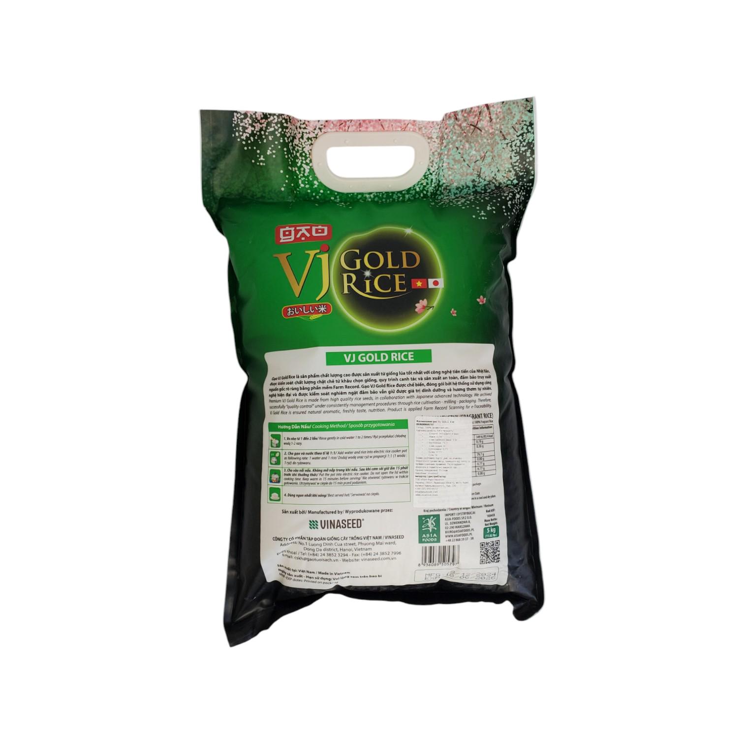 Рис жасминовый VJ Gold Rice 5 кг (AF103453) - фото 2 Рис жасминовый VJ Gold Rice 5 кг (AF103453) - фото 2