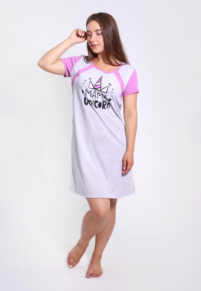 Ночная рубашка для беременных N.EL 916-12-1 M Сиреневый - фото 3 Ночная рубашка для беременных N.EL 916-12-1 M Сиреневый - фото 3