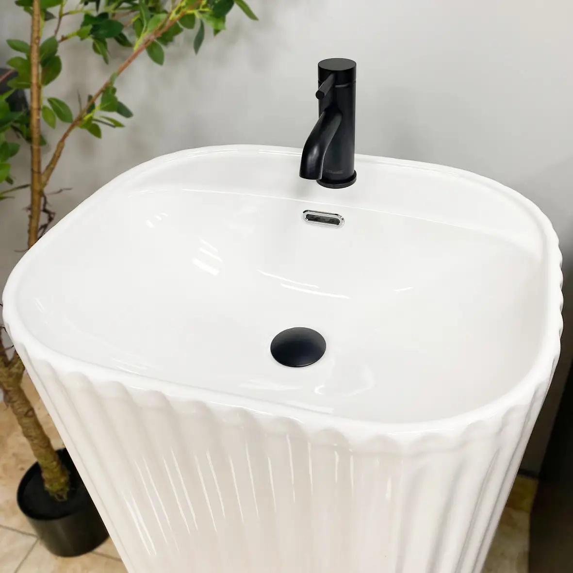 Умывальник напольный VBI Tarsia прямоугольный 460x540 мм Белый (RM-VBI-019008) - фото 6 Умывальник напольный VBI Tarsia прямоугольный 460x540 мм Белый (RM-VBI-019008) - фото 6