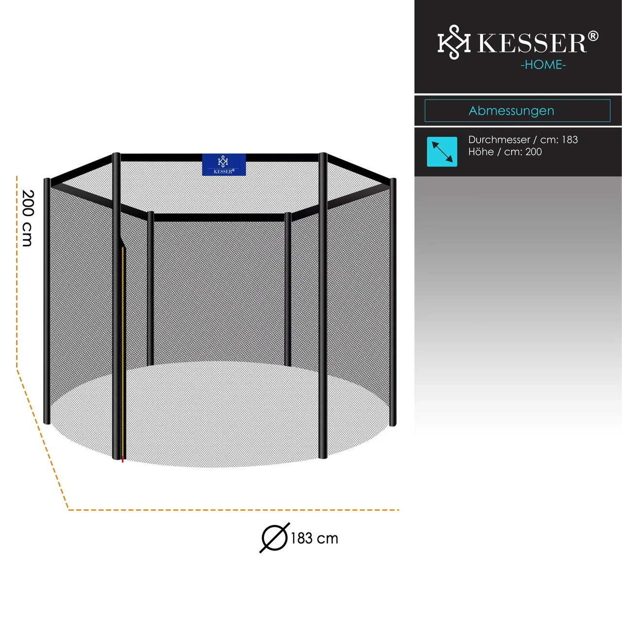 Сітка для батута KESSER 183 см (4260692712421) - фото 2 Сітка для батута KESSER 183 см (4260692712421) - фото 2