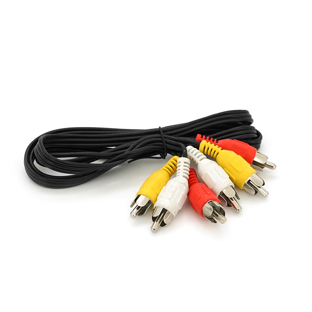Кабель Audio-Video 3xRCA CCA 1,2 м Чорний (7582)