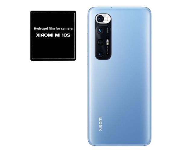 Противоударная гидрогелевая пленка Hydrogel Film для Xiaomi Mi 10S на камеру 3 шт, Transparent