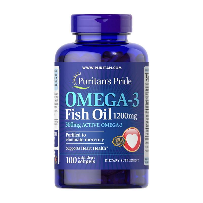 Рыбий жир Puritan's Pride Omega-3 Fish Oil 1200 мг 100 капс. (07205-01)