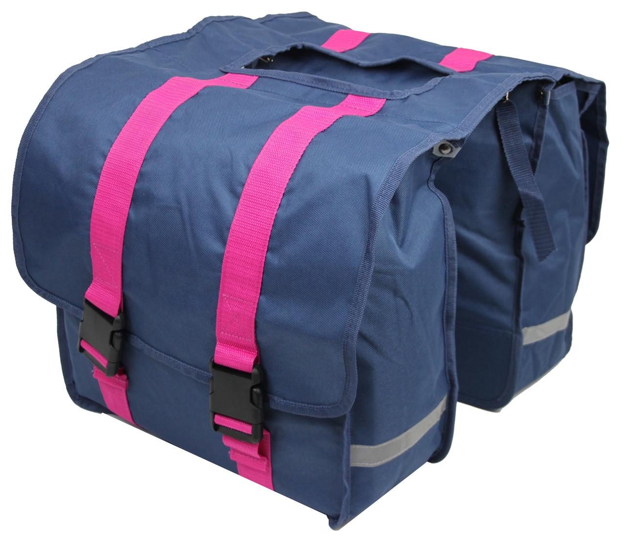 Велосумка на багажник Сrivit S061810 34 л Синий/Розовый