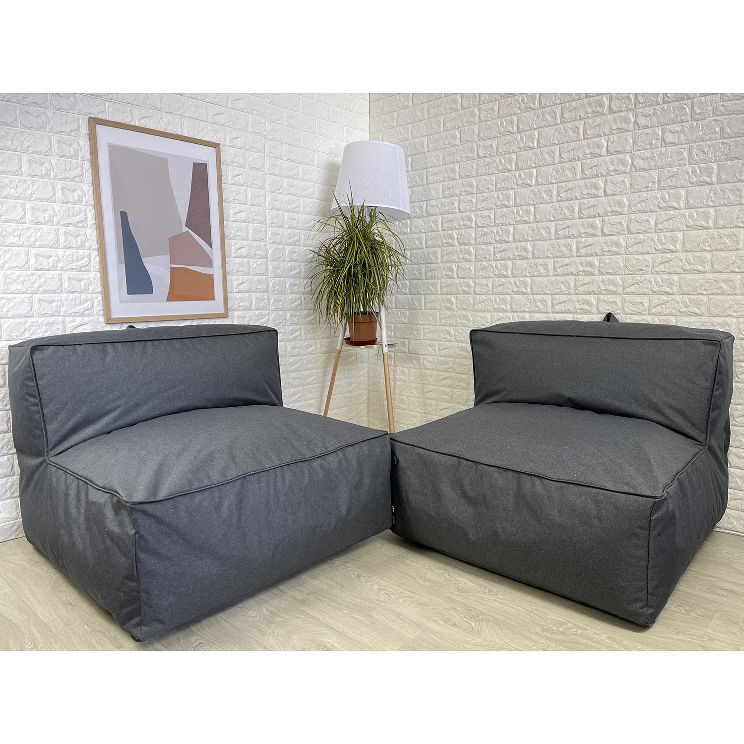 Безкаркасний модульний диван Tia-Sport Блек прямий Сірий - фото 5