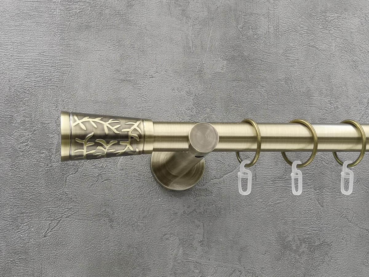 Карниз Quadrum Севілія гладка штанга одинарний універсальний 25 мм 160 см Антик (262041391)