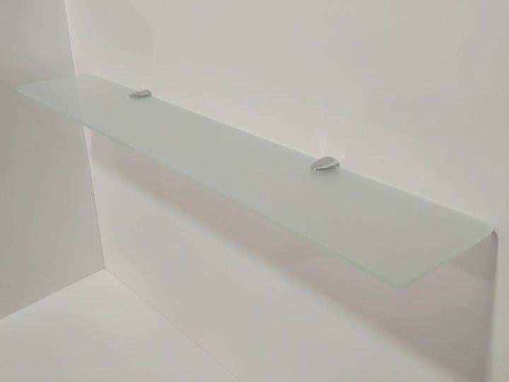 Полка в ванную Прима 60 см сатин/матовое стекло