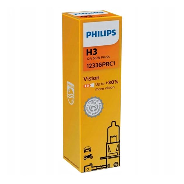 Автомобильная лампа PHILIPS H3 Premium 12V 55W +30% - фото 3