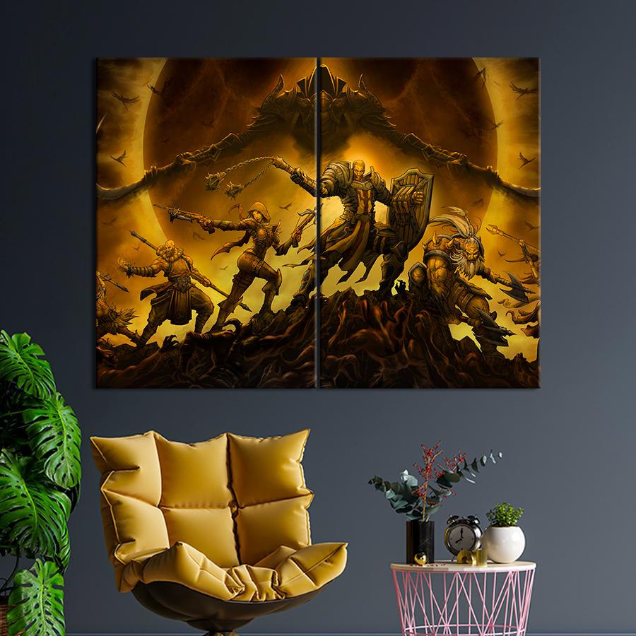 Настенний декор Персонажи компьютерной игры Diablo III 165x122 см (A152-2)