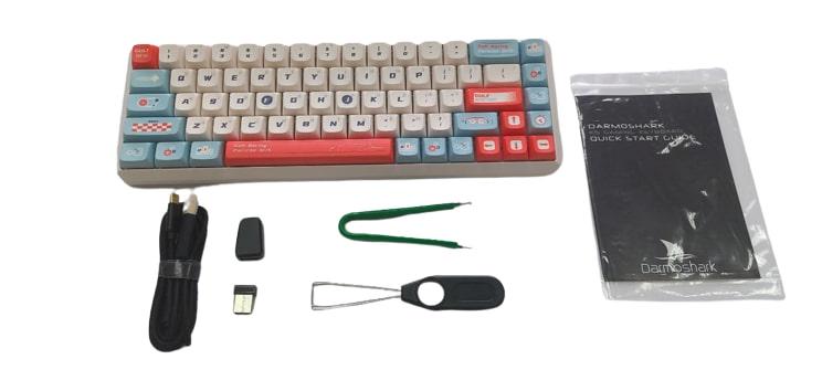 Клавиатура Motospeed Darmoshark K5 Gateron Silver Pro Custom RGB 2,4 ГГц USB Beige (dmk5cgspro) - фото 4 Клавиатура Motospeed Darmoshark K5 Gateron Silver Pro Custom RGB 2,4 ГГц USB Beige (dmk5cgspro) - фото 4