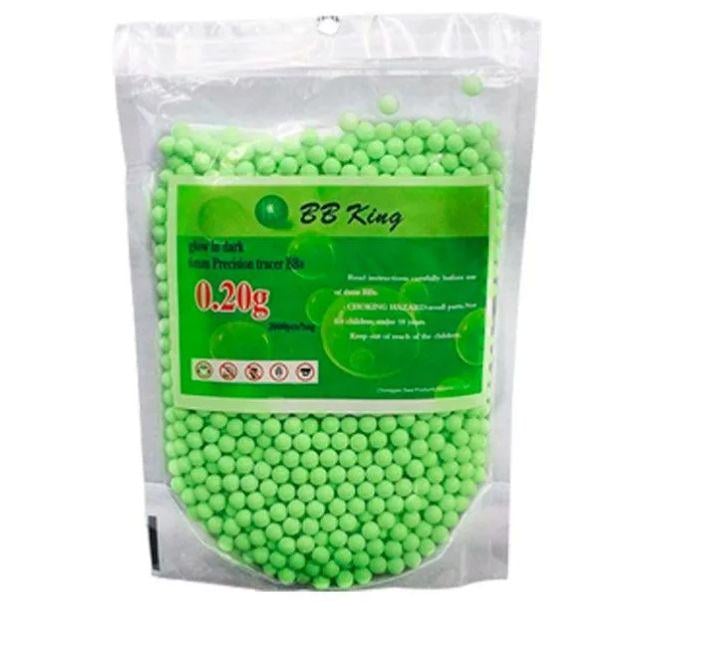 Трасерні страйкбольні кулі BB KING 0,20 г 2000 шт. (BBK-020-2KTracer)