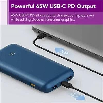 Повербанк ZMI 10 Pro Power Bank 20000 mAh 65W Blue (QB823) - фото 5 Повербанк ZMI 10 Pro Power Bank 20000 mAh 65W Blue (QB823) - фото 5