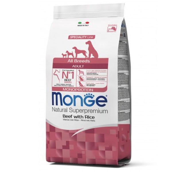 Корм для собак сухой Monge Dog All Breeds говядина с рисом 15 кг (000025644)