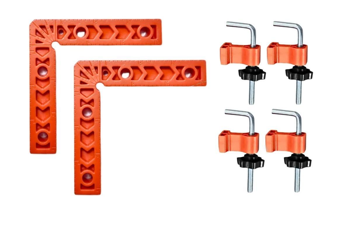 Набір монтажних кутиків з фіксаторами 2 кутики/4 струбцини/ 100х100 мм - фото 7