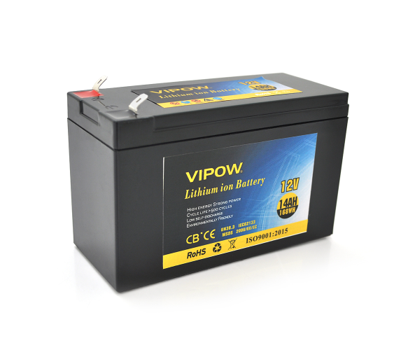 Акумулятор для ДБЖ Vipow 12 V 14 Ah з елементами Li-ion 18650 з вбудованою платою ВМS 3S7P (18677) Акумулятор для ДБЖ Vipow 12 V 14 Ah з елементами Li-ion 18650 з вбудованою платою ВМS 3S7P (18677)