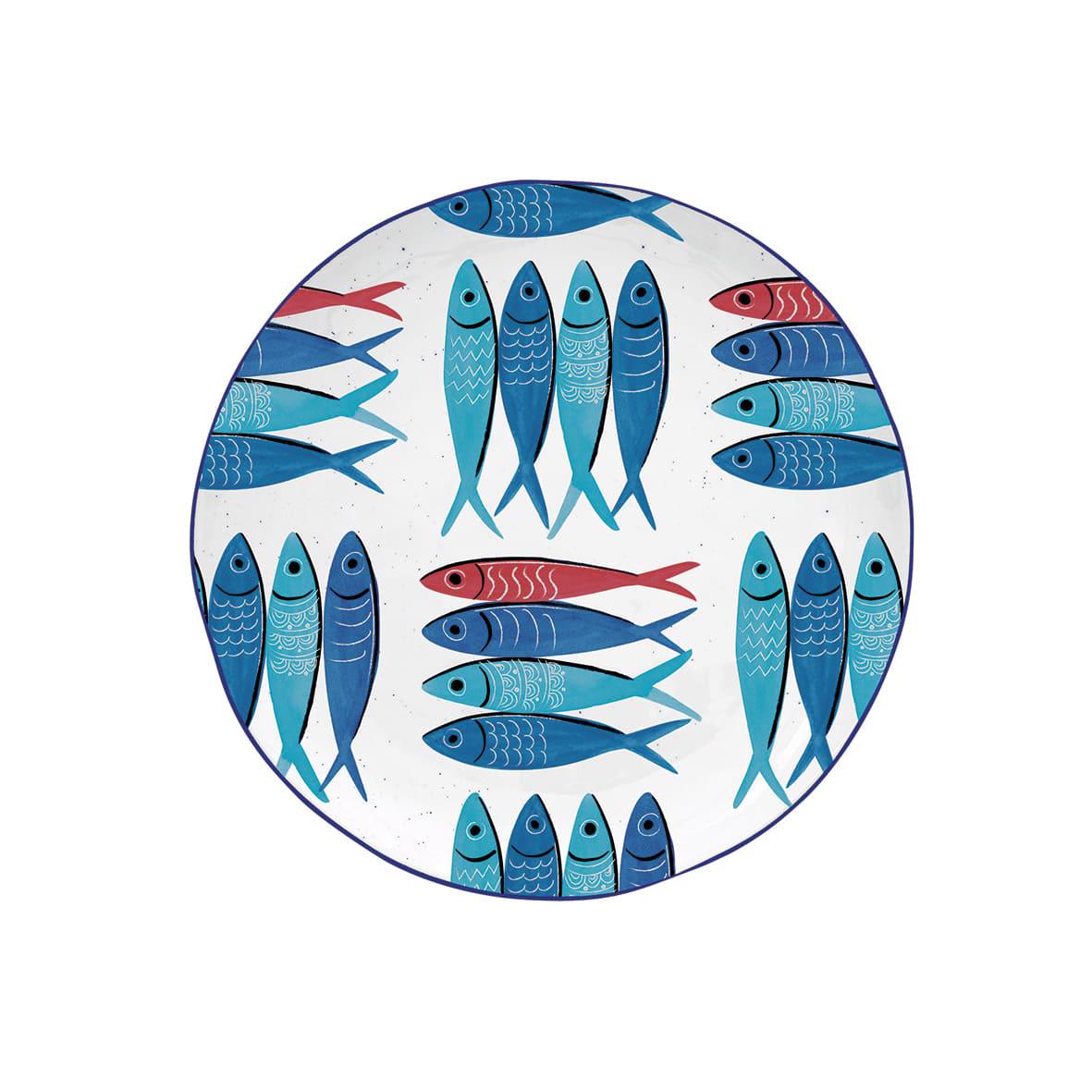 Тарелка десертная Easy Life Sardine's Party another version 21 см (R2202#SARC)