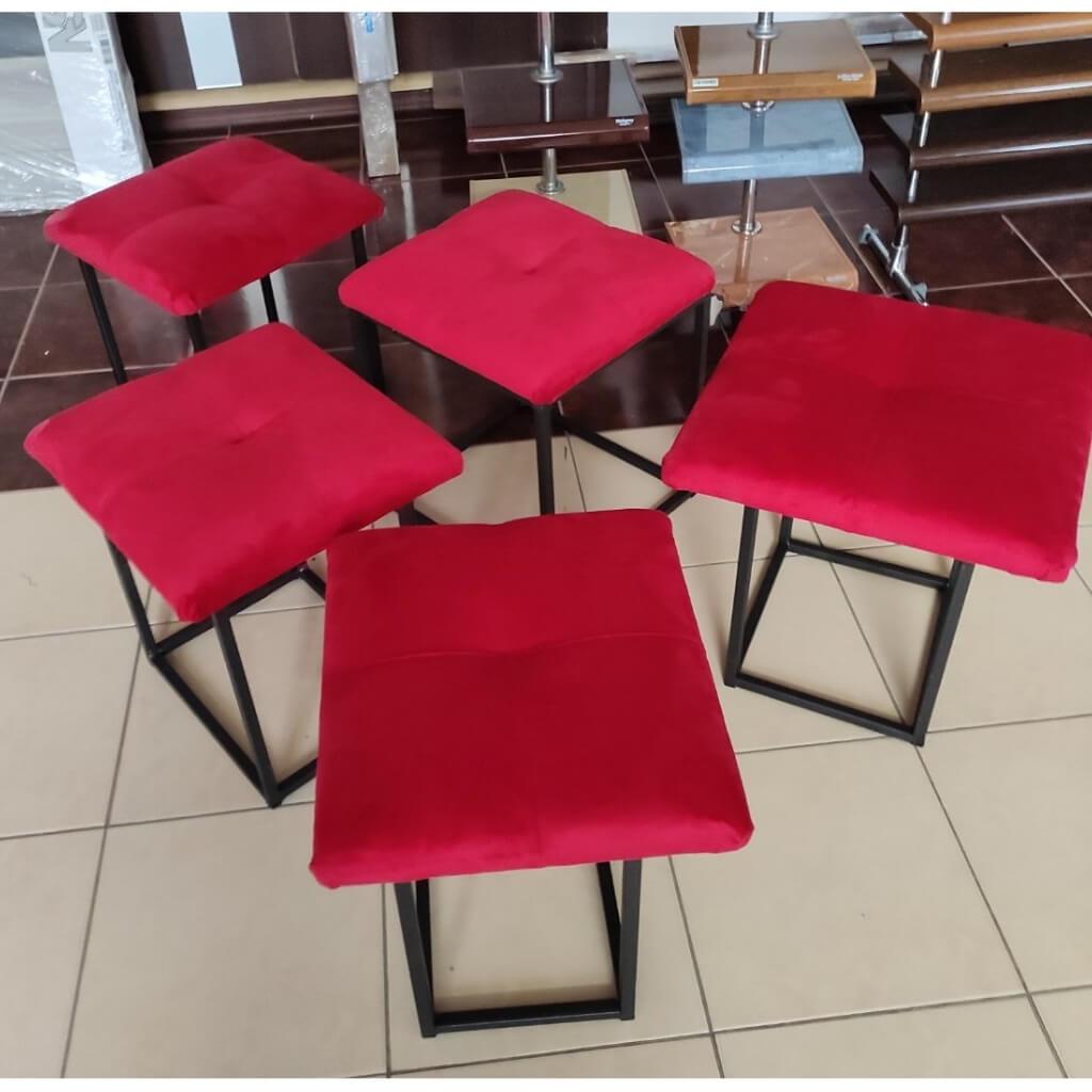 Пуф-трансформер 5в1 куб ткань антикоготь Смарт Уно 47х47х44 см Красный - фото 2